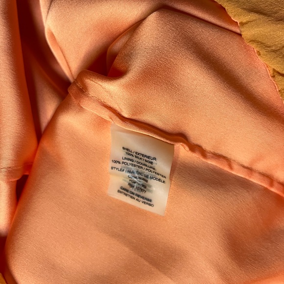 Alice + Olivia Orange Silk Blouse shirt Top Medium - Picture 8 of 8